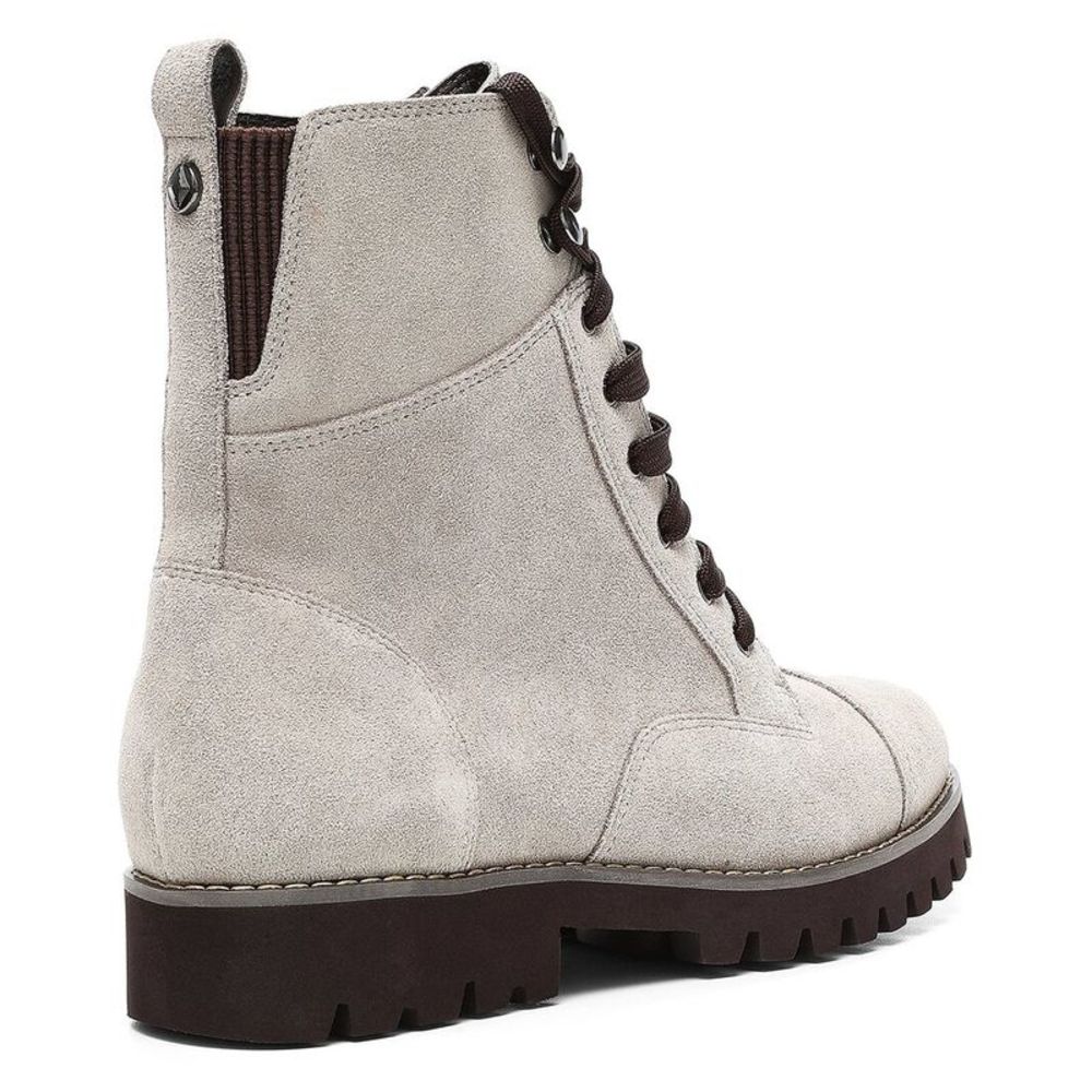 Donald Pliner Ease Combat Boot Leather & Suede Bootie - Picture 2 of 3